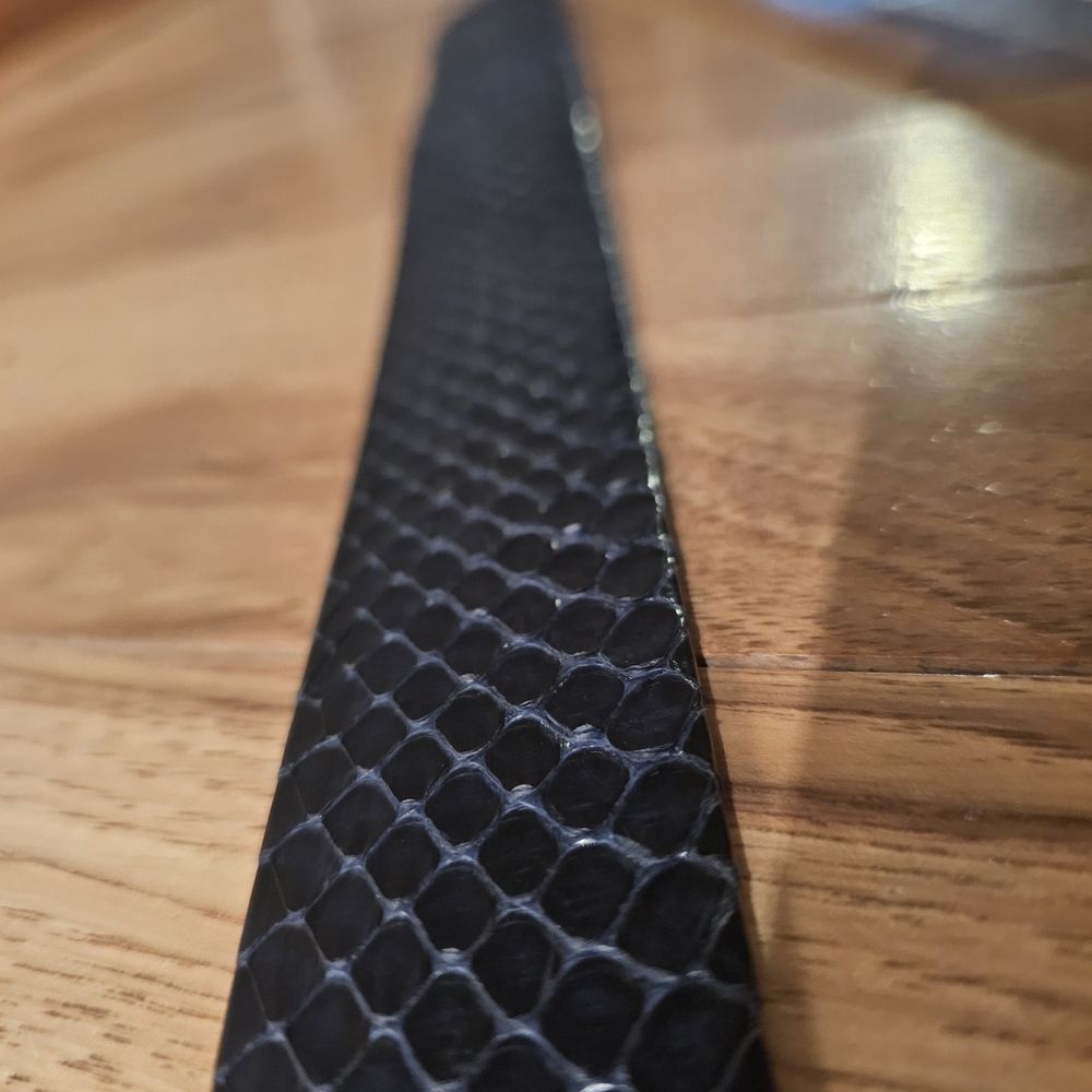 Elegant Black Textured Belt